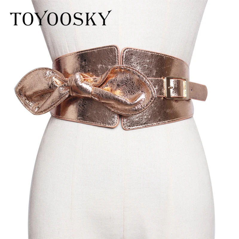 2019 дизайнерский женский ремень из искусственной кожи простой золотой бант супер