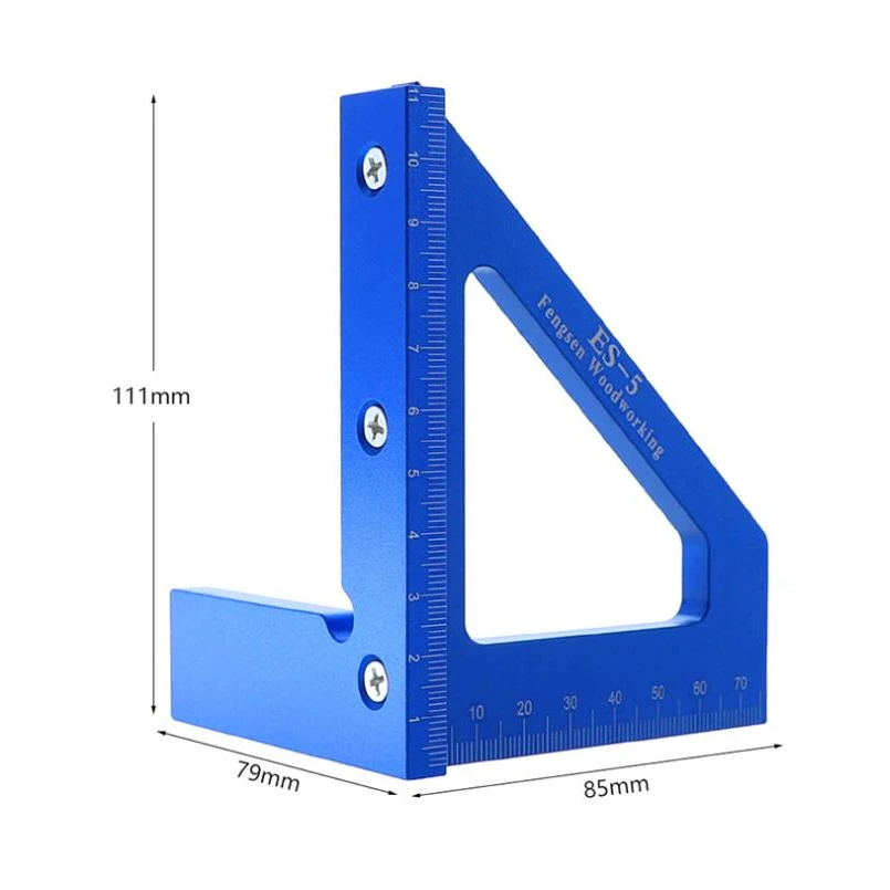 

Woodworking Square Protractor Aluminum Alloy Miter Triangle Ruler High Precision Layout Measuring Tool for Engineer Carpenter