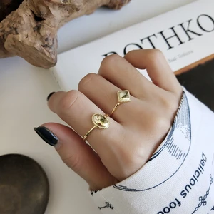 Женские глянцевые кольца LouLeur, открытые кольца из стерлингового серебра 925 пробы с овальным бриллиантом и оригинальным креативным дизайном, ювелирные украшения