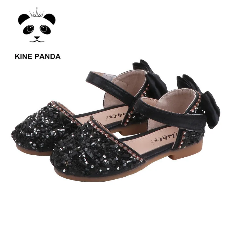 KINE PANDA/Обувь для маленьких девочек 1, 2, 3, 4, 5, 6, 7, 8 От 9 до 10 лет; обувь для школьниц; обувь принцессы на плоской подошве для маленьких детей