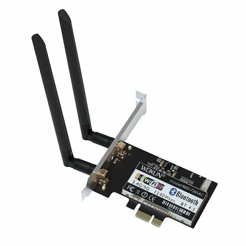 Настольная карта Двухдиапазонная 802.11AC 867 Мбит/с Bluetooth 4 0 Wi-Fi Intel 7265NGW Linux/Win7/Win8/Win10/AP |