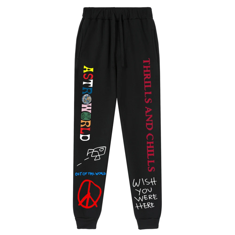 

2020 New Casual Men Letters Astroworld Street Trousers Pants Men Joggers Oversize Brand High Quality Men Pants