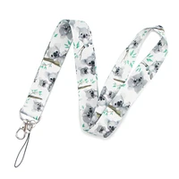 yl375 koala cute lanyards key chain id card pass gym mobile phone usb badge key ring holder neck straps accessories