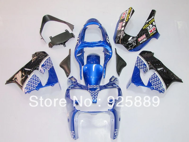 

Blue White Black Body For KAWASAKI ZX9R 00 01 02 03 ZX 9R 00-03 ZX-9R 2000 2001 2002 2003 2000-2003 ABS Body Kit