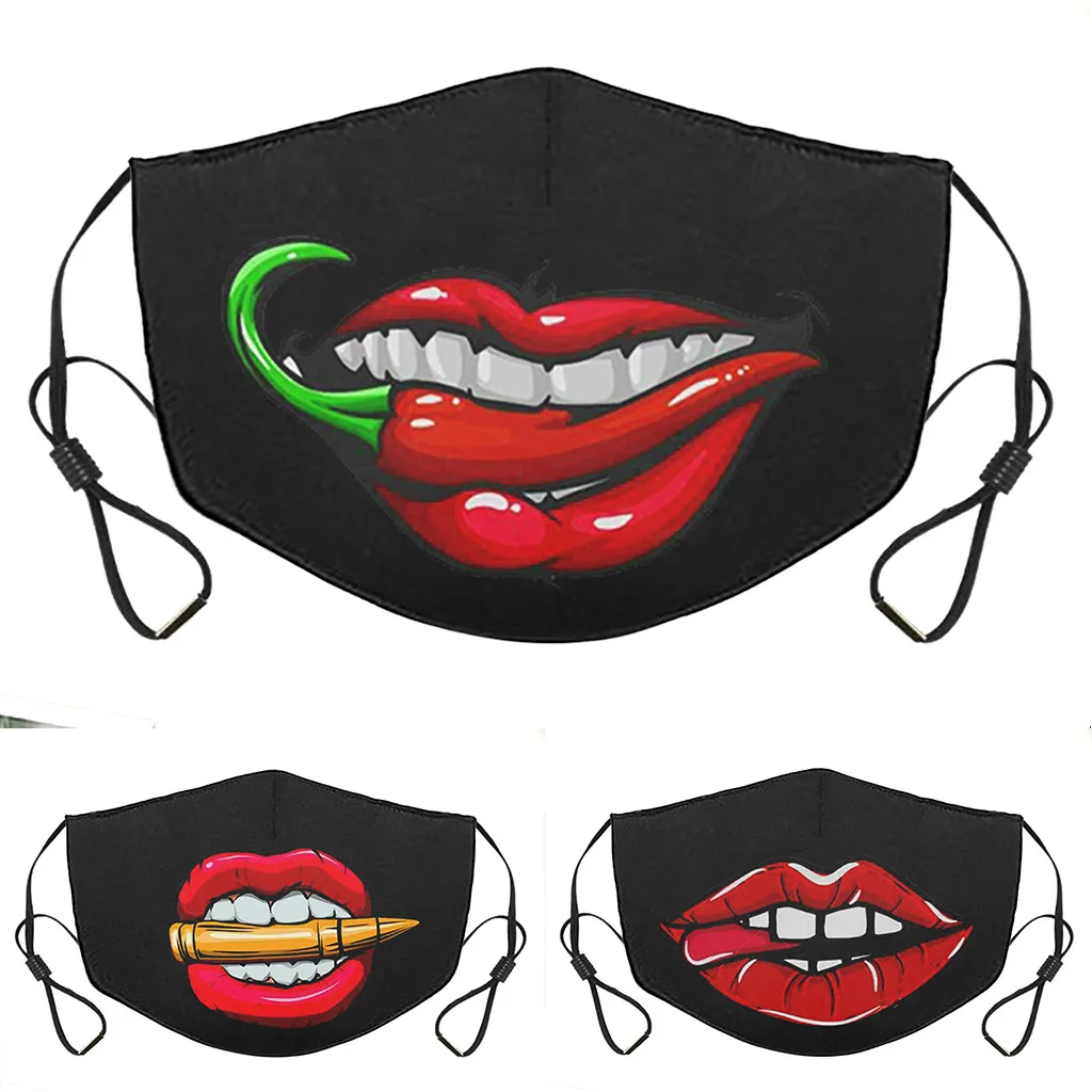 Лицевая маска с рисунком губ для костюма на кинофильмах Шутки на первое апреля Маскарадная вечеринка Дышащая эластичная лента Забавный костюм.