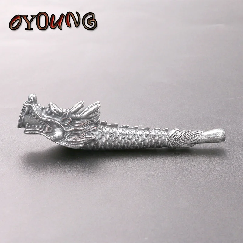 Винтажный латунный фильтр с головой дракона табачная трубка китайский