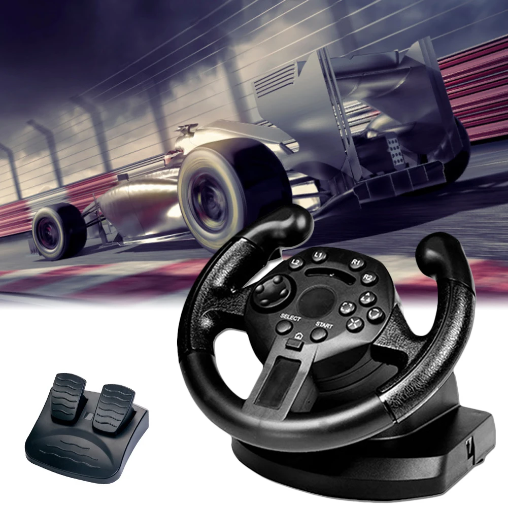 Game Racing Steering Wheel Compatible For PC Simulated Driving Gamepad Controller Vibration Consoles Games Accessories