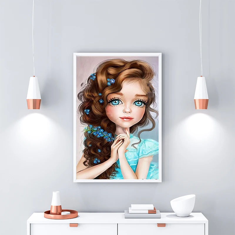 5D алмазная живопись сделай сам мультяшная фигурка принцессы