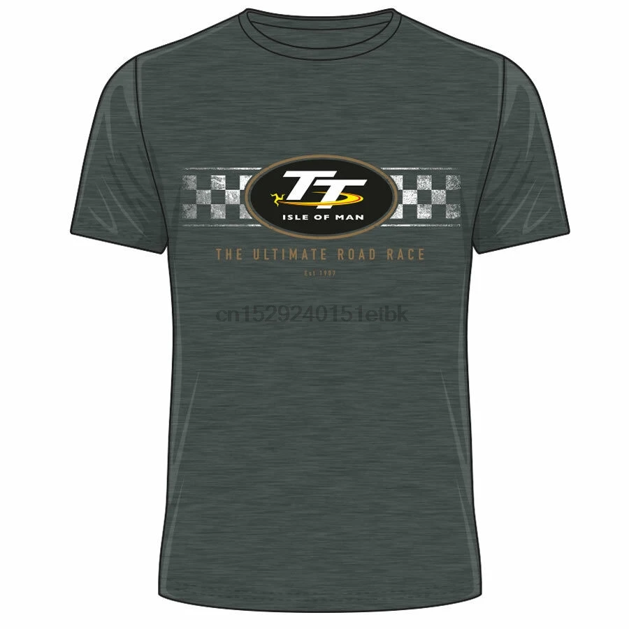 

Official Isle Of Man Tt Races Dark Heather Retro Thirt - 18Ats3Dh