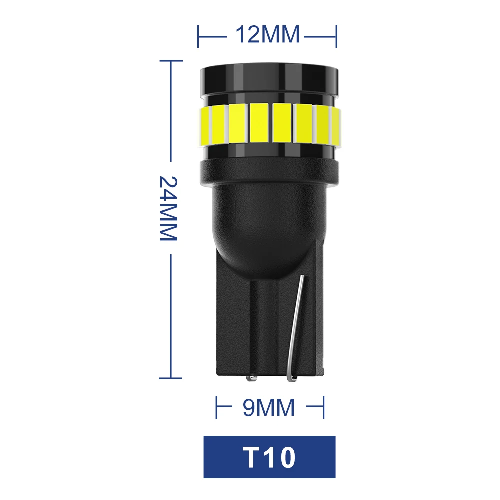 1PCS Super Bright T10 LED W5W 194 Bulb Turn Singal Light 3014 24W Car Accessories License Plate Lights Reading Lamp for Auto 12V |