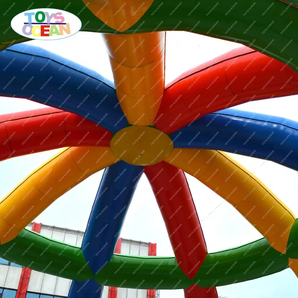 Раскрашенная огромная надувная купольная палатка уличная палатка-паук для