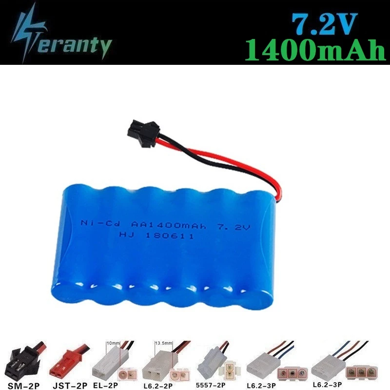 1400 мАч 7 2 В перезаряжаемая батарея для радиоуправляемых игрушечных автомобилей