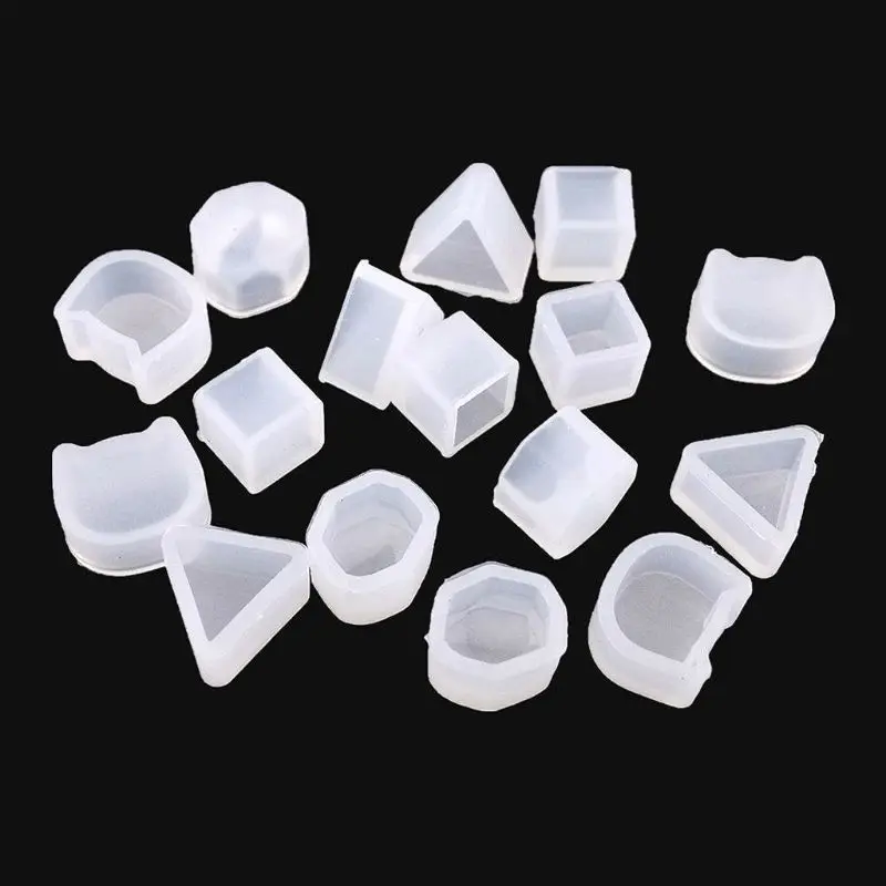 

16Pcs Tiny Silicone Round Cat Sqaure Molds Jewelry Earring Necklace Pendant Mold Resin Casting Jewelry Making Tools