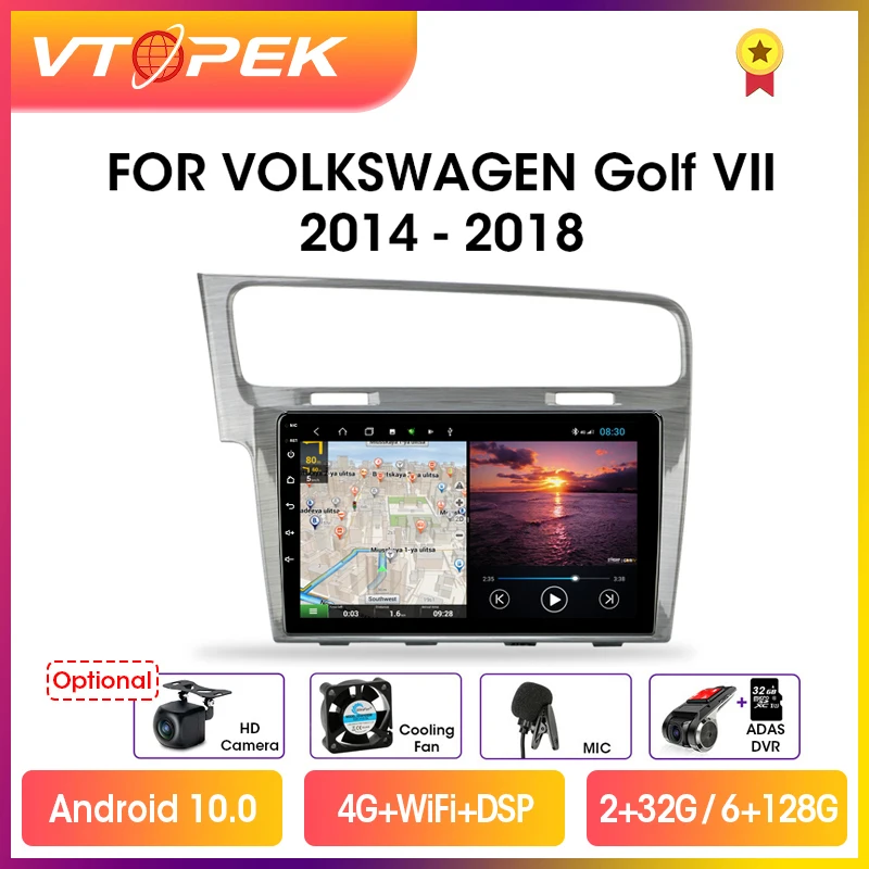 Vtopek 10 1 &quotDSP Android 0 автомобильное радио мультимедиа видеоплееры навигация GPS для VW