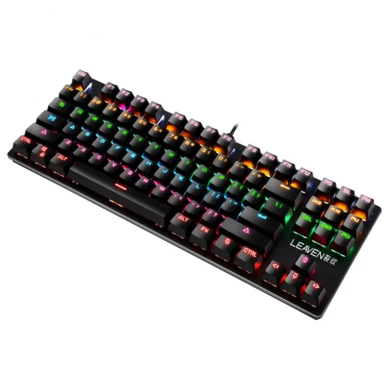 

Gaming Mechanical Keyboard Blue 87key Wired Keyboard Anti-ghosting RGB/ Mix Backlit LED USB For Gamer PC Laptop Peripherals