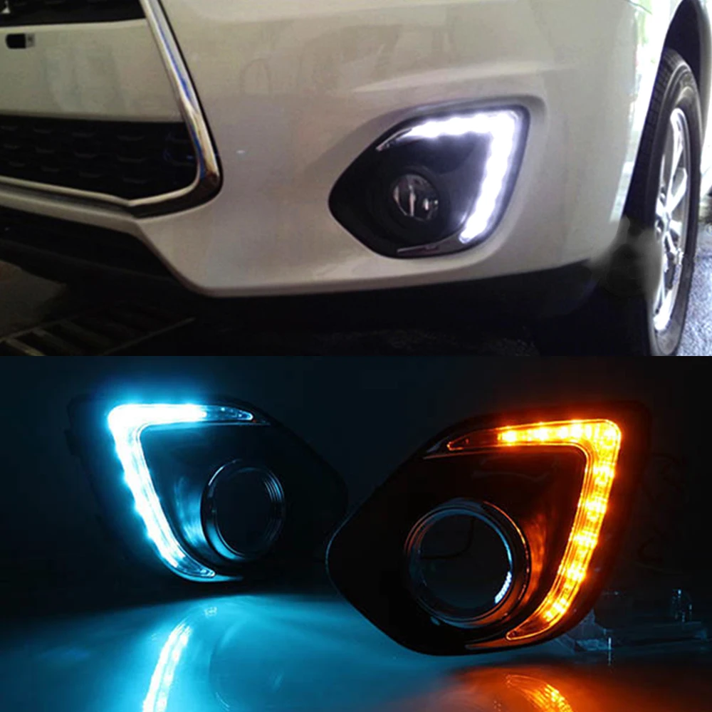 CSCSNL 12 В светодиодные дневные ходовые огни дневного света для Mitsubishi ASX 2013 2014 2015 ABS