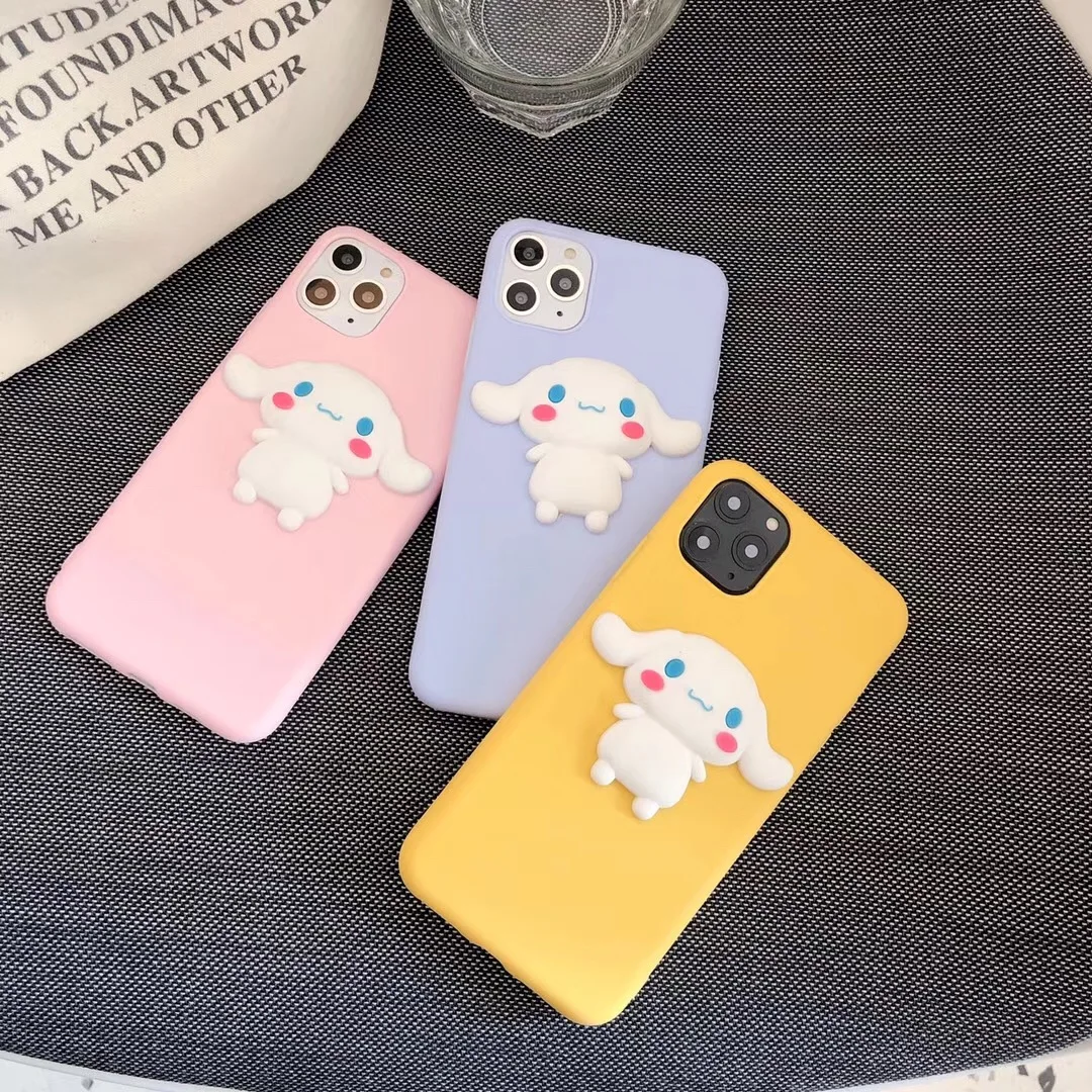 Милый мультяшный детский силиконовый 3D чехол Cinnamoroll для телефона iPhone 6 6s 7 8 Plus 11 Pro X