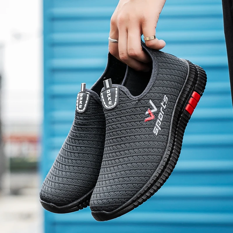 

2021 Summer Hollow Mesh Breathable Solid Color Casual Men's Running Shoes High Quality Soft Comfortable Outdoor Jogging Shoes