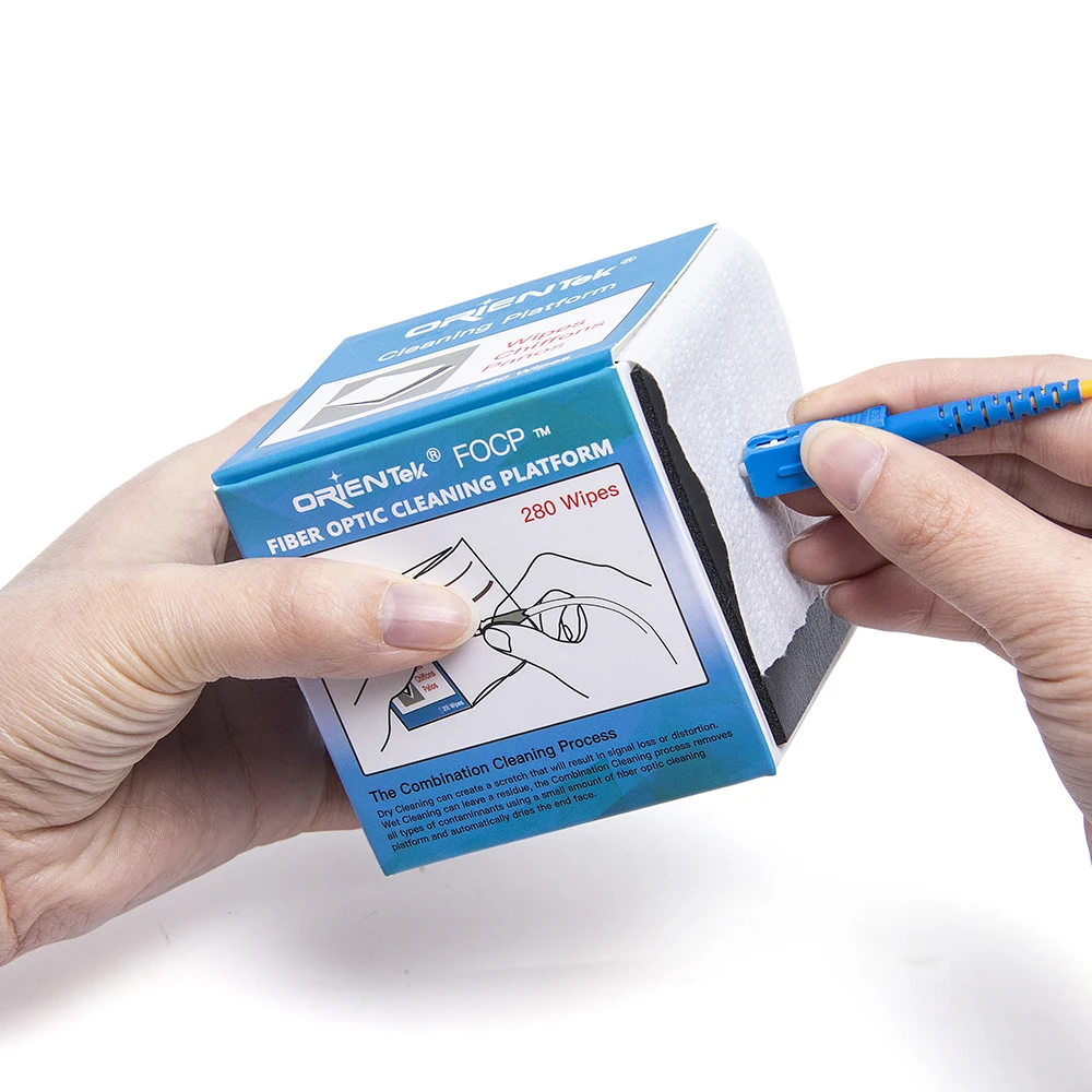 

High Quality Fiber Optic Cleaning Platform Optical Fiber Connector Clean Wipes