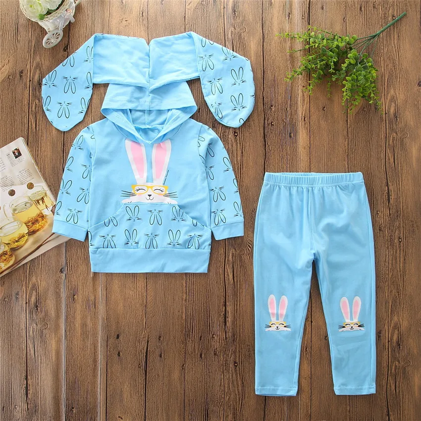 PatPat из 2 предметов стильная большой кролик костюм с ушами 1 толстовки капюшоном и