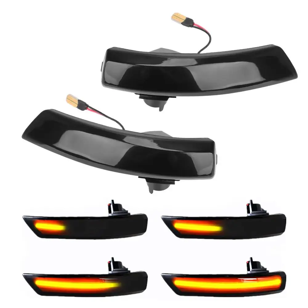 

2pcs LED Dynamic Turn Signal Light Flowing Side Wing Rearview Mirror Indicator Blinker For Ford Focus 2 3 Mk2 Mk3 Mondeo Mk4