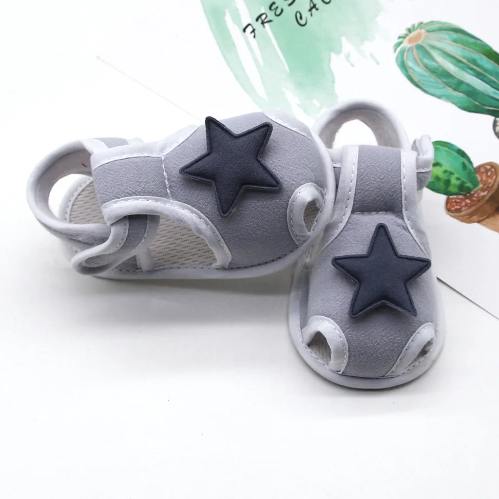 

Infant Newborn Baby Girls Boy Prewalker Printing Stars Applique Single Shoes Unisex Baby Shoes Toddler First Walker