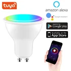 Умная Светодиодная лампа 4 Вт Gu10 RGBCW, прожектор с голосовым управлением, управлением через приложение Tuya Smart Life, с поддержкой Alexa Google Home и концентратором