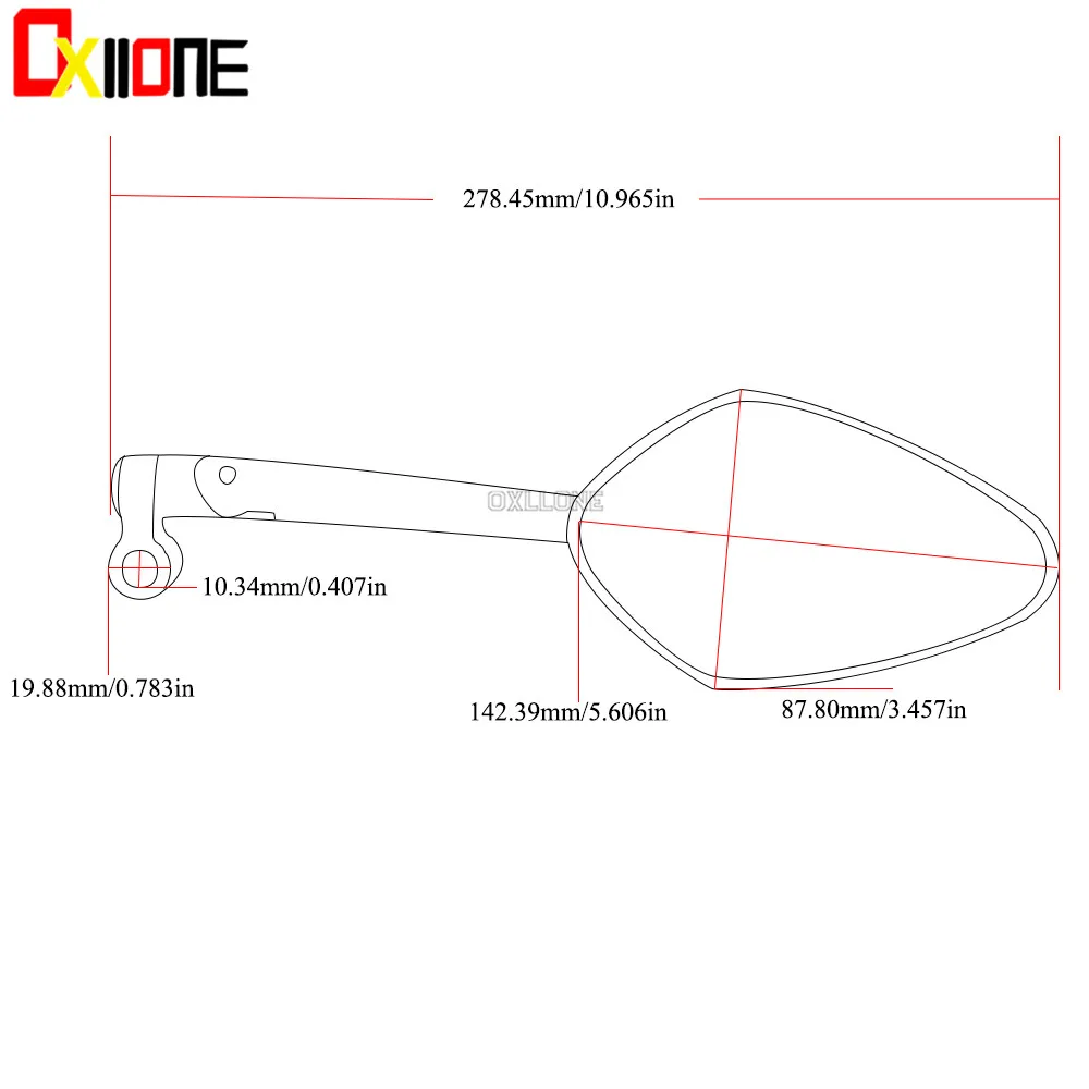 Часть для мотокросса универсальные черные боковые зеркала заднего вида