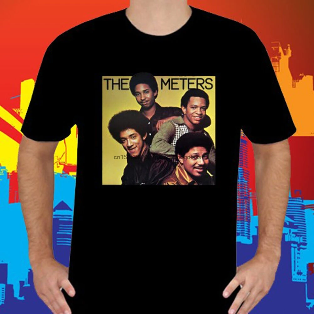 Мужская черная футболка с логотипом The Meters размер S 3XL|Мужские футболки| |
