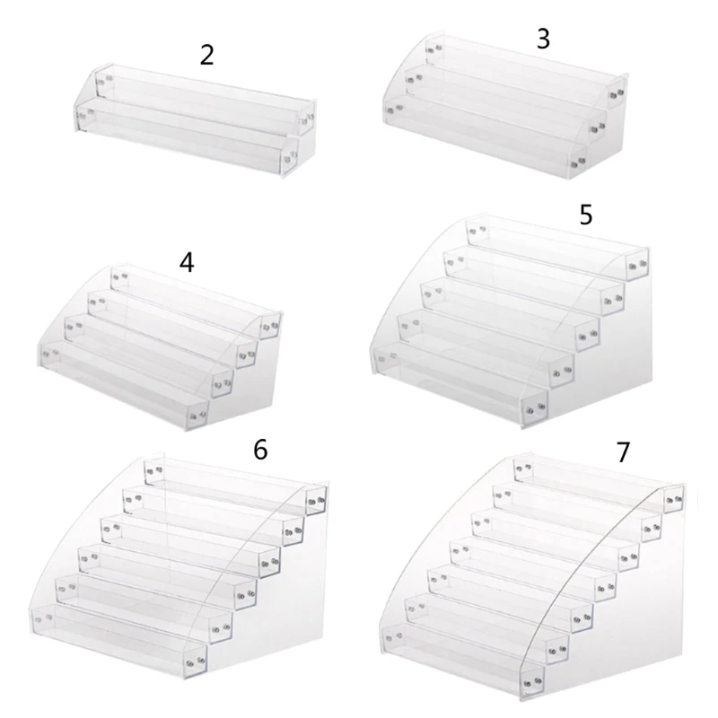 

2-7 ярусов, прозрачные акриловые бутылки с пигментом, коробка для хранения помады, органайзеры для ювелирных изделий