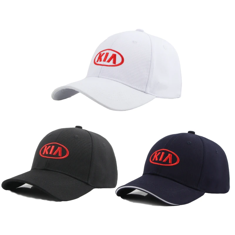 

Unisex Cotton Embroidery for KIA Logo Baseball Caps Outdoor Running Golf Sun Protection Snapback Dad Hats Bone Motorcycle Cap