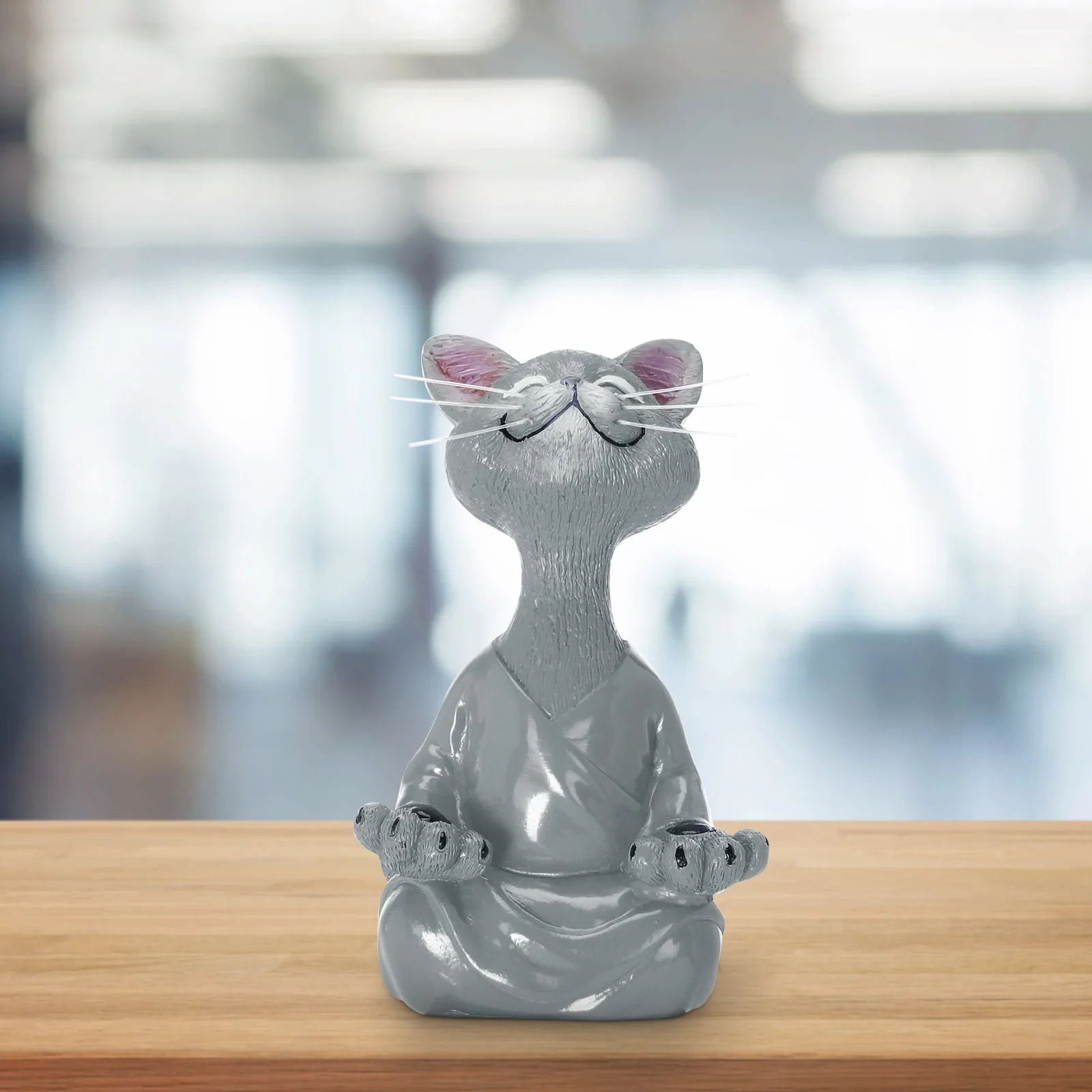 

1 шт., статуэтка Будды, счастливая кошка, украшение для сада, украшение для дома, коллекционное искусство, скульптуры, садовая Статуэтка