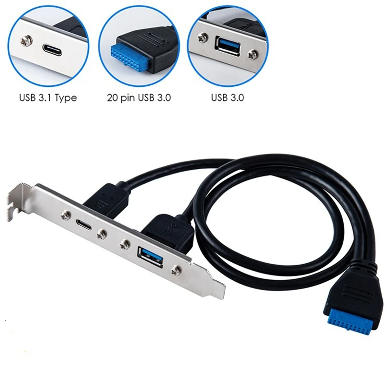 20 контактный разъем USB 3 1 к 3.0 Type C кабелю типа мама детской детали адаптер
