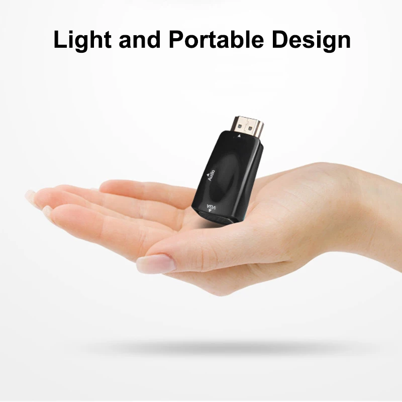HDMI-Compatible To VGA Adapter Male Female Aux Audio Cable Converter PS4 TV Box Display Port PC Projector Television Extender |
