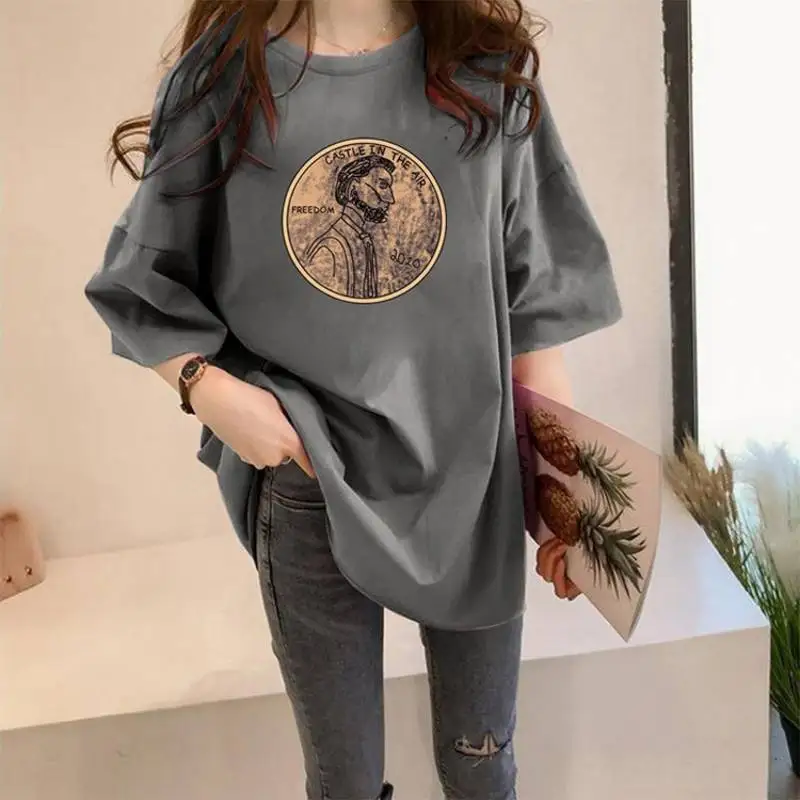 

IEUHIA Fashion Women's t-shirt 2021 Short-sleeved t-shirt Girl Loose Summer Korean Version Ins Trendy Long Harajuku t-shirt Top