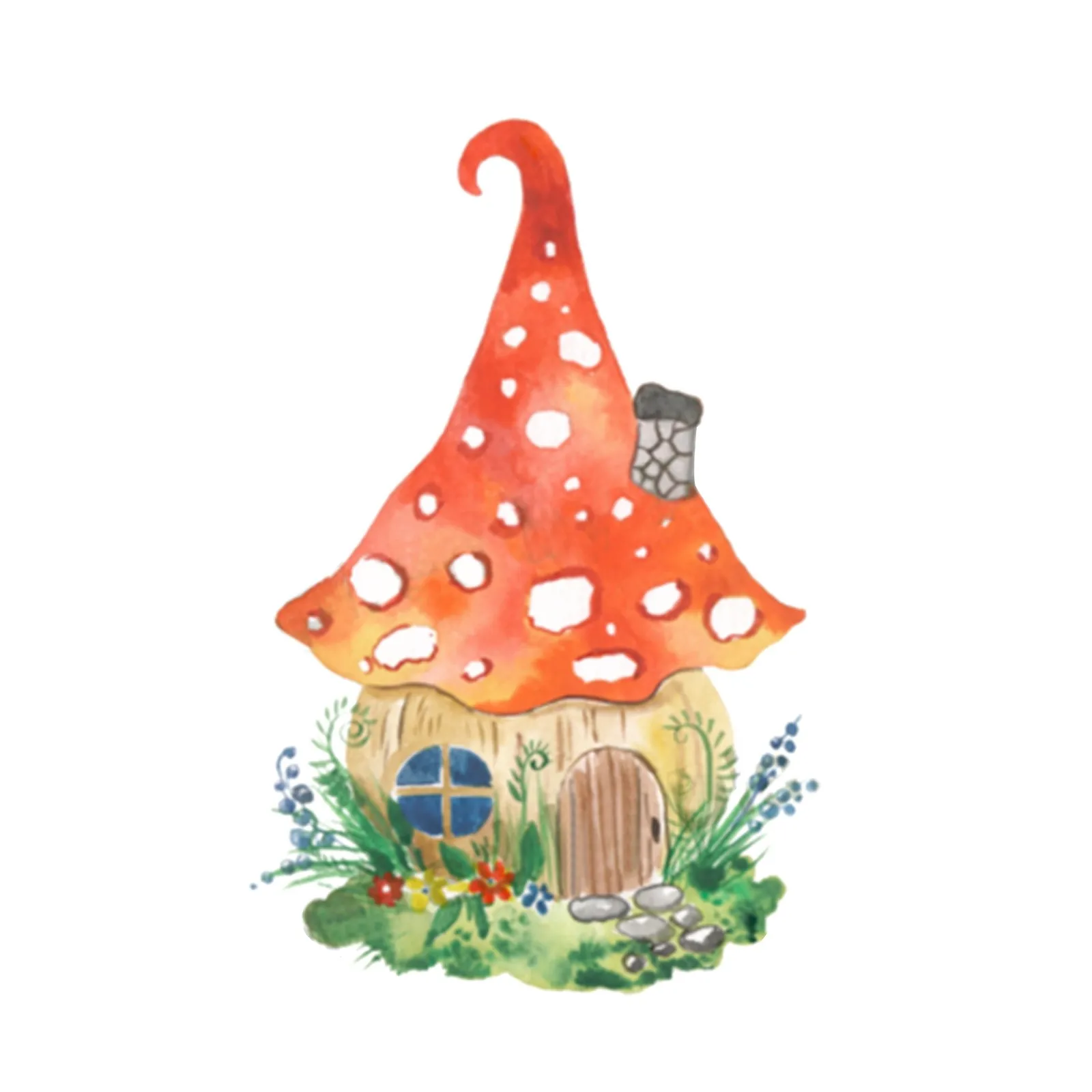 3D моделирование растение настенный наклейки декоративные A4 гриб коттедж дом