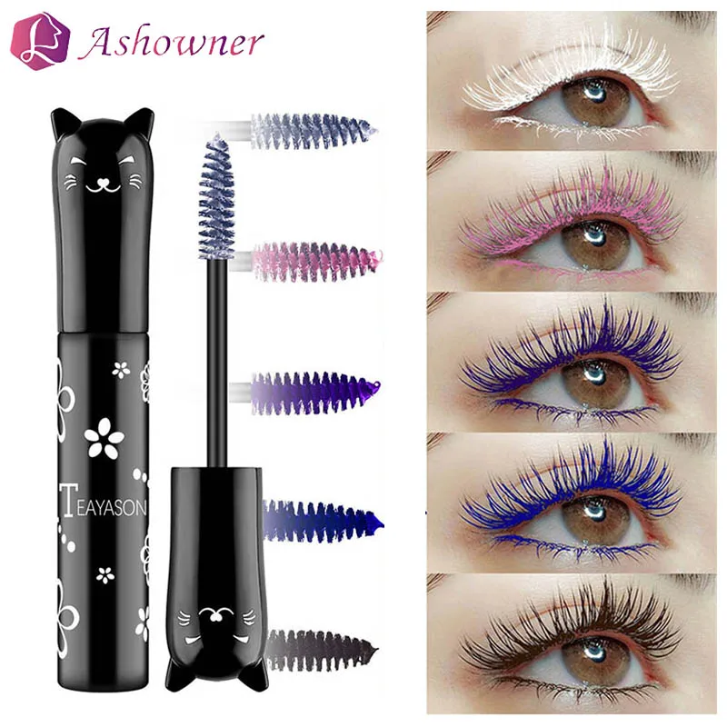 

Ultra-fine Mascara Lengthening Eyelashes Thick Curly Waterproof Non-smudge 6 Color Fine Brush Makeup Mascara To Naturally Makeup