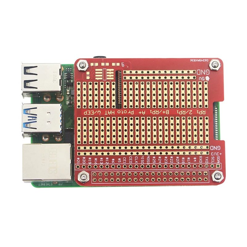 Плата расширения HAT Proto для Raspberry Pi 4 Модель B / 3B +/3B красная плата RPI GPIO DIY|board for