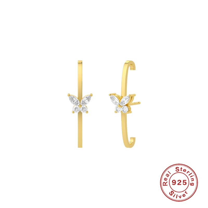 

BOAKO 2021 Trend Private Design 925 Sterling Silver Earrings For Women Ins Butterfly Stud Earrings Piercing Pendientes Brincos