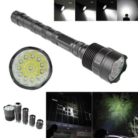 8000 lumens xm l led 12x t6 super flashlight torch lamp light with 5 switch modes for outdoor camping hiking
