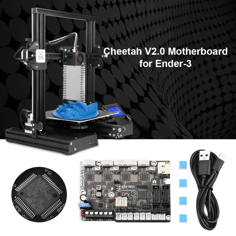 

Silent Mainboard for Ender 3/5 Cheetah V 2.0 Motherboard Support TMC2209 Uart Mode 3D Printer Control Board Accessories