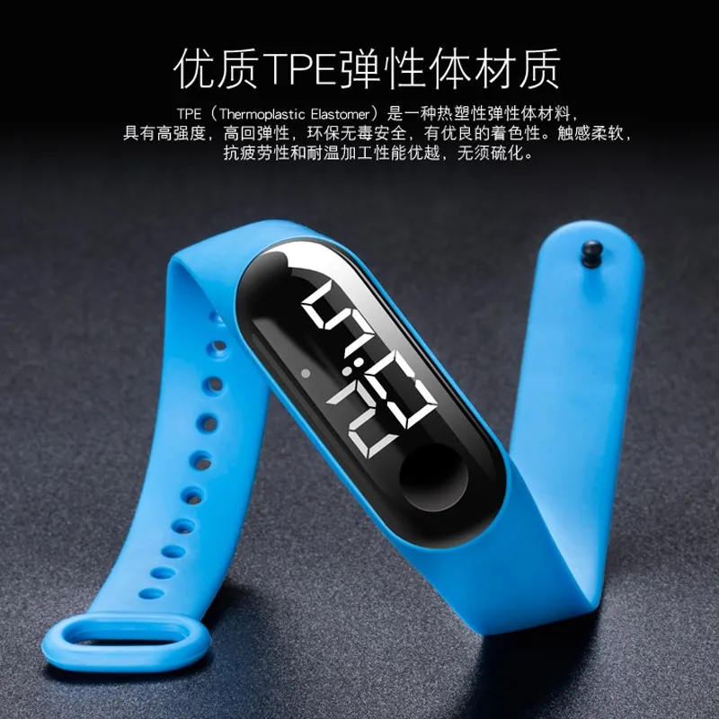 

50m Waterproof Men Women Digital Watch Led Sport Watch Glass Dial Silicone Wristwatch Reloj Deportivo Digital Relogio Masculino
