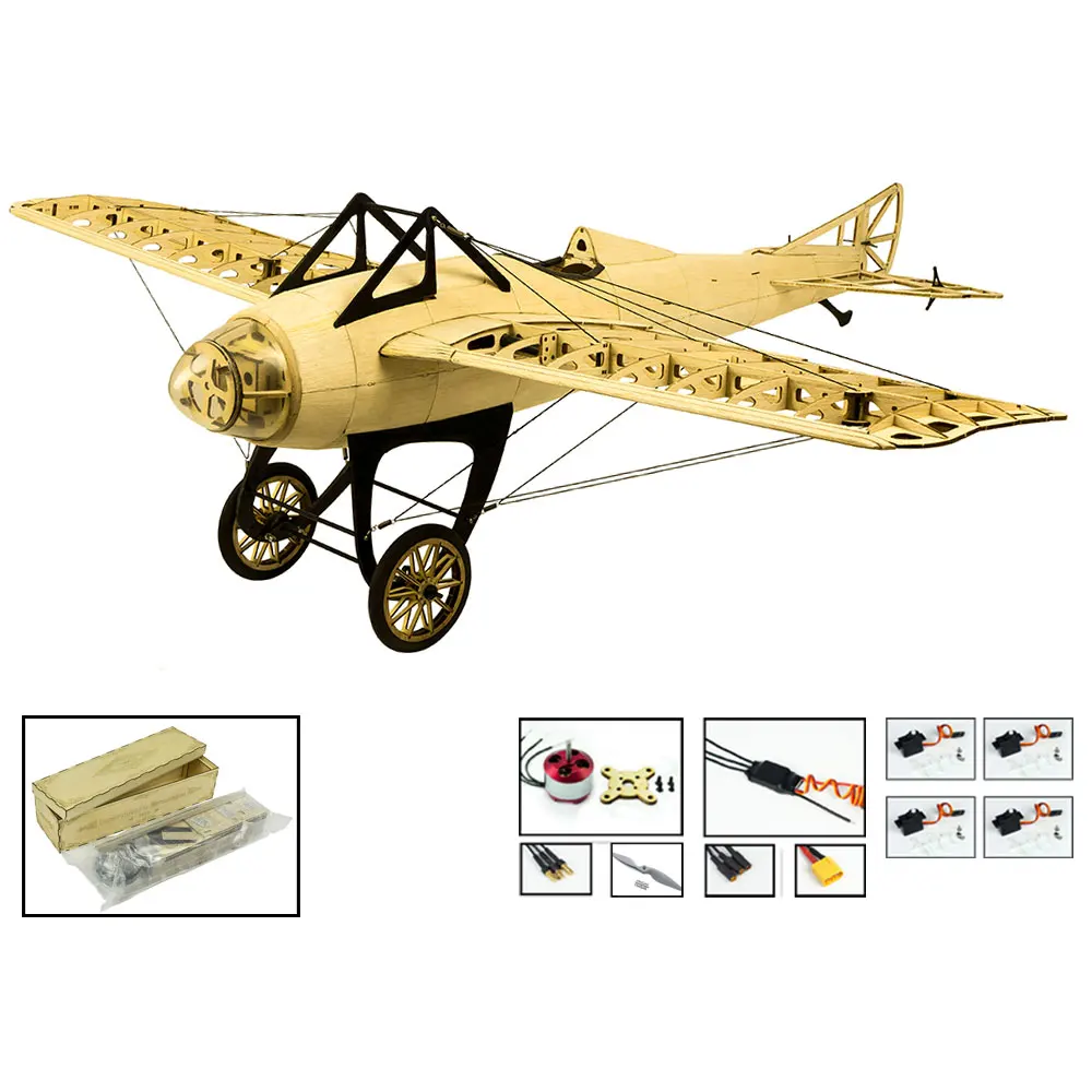 

S2204 Balsa Wood RC Airplane 1000mm Wingspan Electric Powered Unassembled RC Aircraft PNP Version with Motor ESC Servo DIY Toys