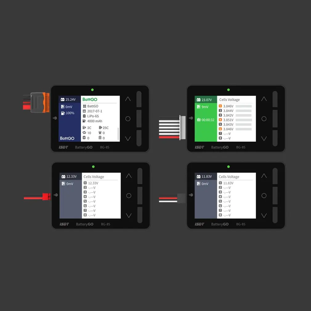 ISDT-Medidor de bater&iacute;a de BG-8S, comprobador de capacidad de bater&iacute;a Digital con pantalla LCD, equilibrador de bater&iacute;a, probador de bater&iacute;a para LiPo-2