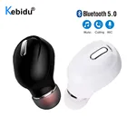 Миниатюрные наушники-вкладыши Hi-Fi с поддержкой Bluetooth 5,0, беспроводная гарнитура с микрофоном, спортивные наушники-вкладыши, стереонаушники с громкой связью для всех телефонов
