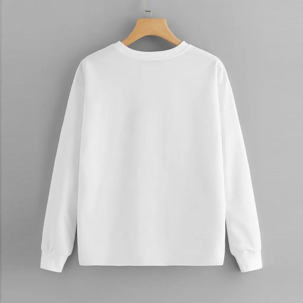 Толстовка с круглым вырезом и длинным рукавом принтом в виде портрета белые