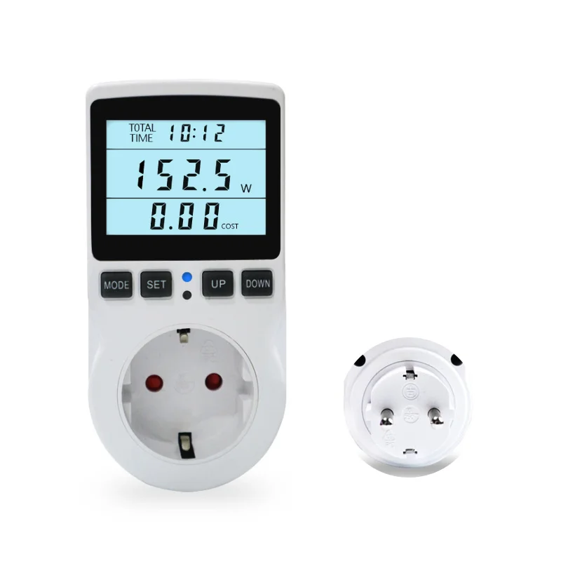 Анализатор энергопотребления стандарта ЕС 16 А 230 В с цифровым ЖК-дисплеем