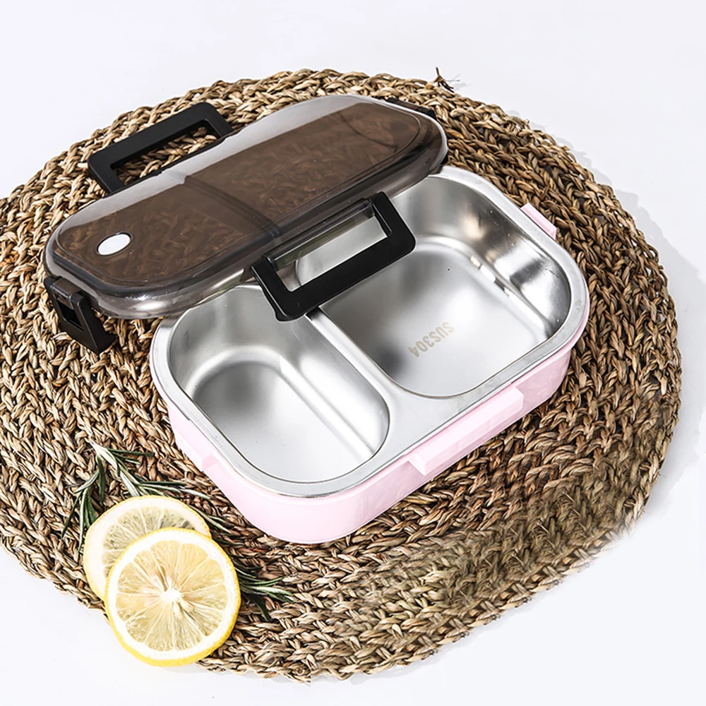 900 мл Ланч бокс из нержавеющей стали сетки портативный герметичный замок