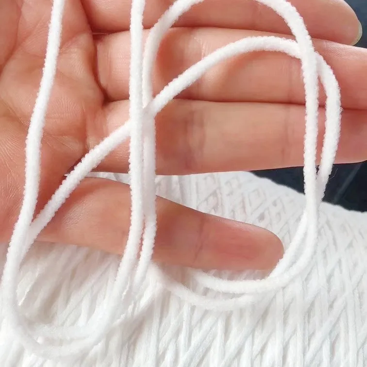 3MM Black White Mouth Round Elastic Band Rubber String Face Mask Rope Ear Cord Belt For DIY Clothing Craft Accessory 10Yard |