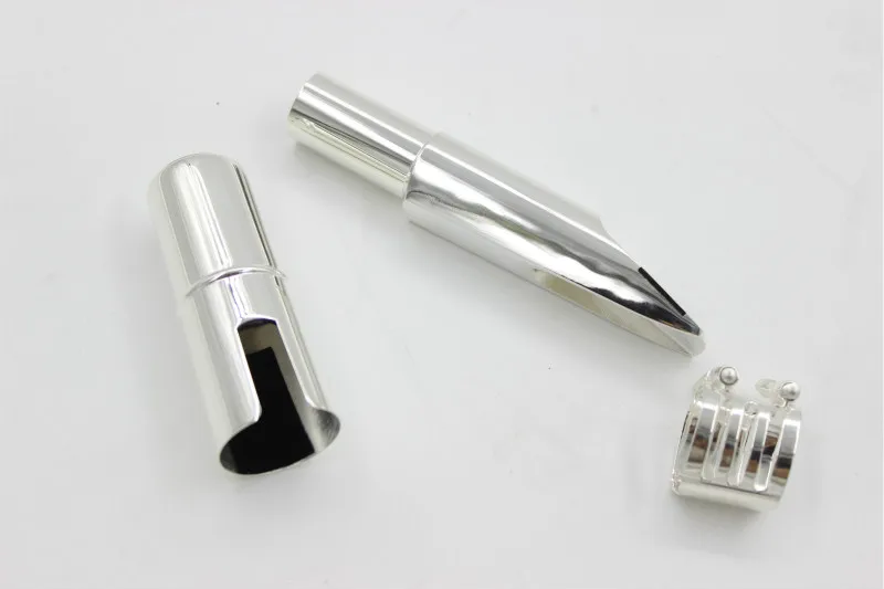 Новое поступление медная Посеребренная баритон-саксофон мундштук высокого